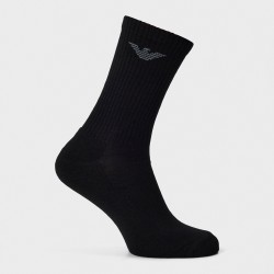 Чорапи Emporio Armani Mens Crew Socks - Black MC061 чорапи,emporio,armani,men,s,crew,socks,black,mc061