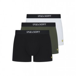 Боксерки Lyle and Scott & Scott Devon 3 pack Underwear Trunks - Black/Ivy/White боксерки,мъжко,лятно,бельо,аксесоари,на,разпродажба,мъжко,бельо,lyle,and,scott,&,scott,devon,3,pack,underwear,trunks,black,ivy,white