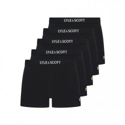 Боксерки Lyle and Scott & Scott Henrick 5 Pack Underwear Trunks - Black боксерки,мъжко,лятно,бельо,бельо,за,училище,аксесоари,на,разпродажба,мъжко,бельо,lyle,and,scott,&,scott,henrick,5,pack,underwear,trunks,black