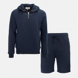 Мъжки екип Firetrap Hood Shirt and short Set Mens - Navy мъжки,екип,мъжки,горнища,размер+,firetrap,hood,shirt,and,short,set,mens,navy