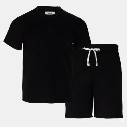 Мъжки комплект Firetrap Short Tee Set Mens - Black мъжки,комплект,мъжки,тениски,мъжки,потници,мъжки,блузи,с,яка,firetrap,short,tee,set,mens,black
