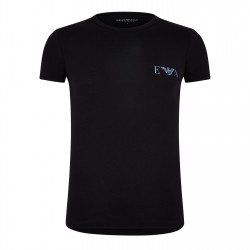 Тениска Emporio Armani Chest Logo T Shirt - Black/Blue тениска,промоция,на,зимни,облекла,emporio,armani,chest,logo,t,shirt,black,blue