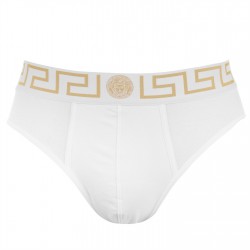 Слипове VERSACE ICON Iconic Briefs - Wht/Gld A81H слипове,аксесоари,на,разпродажба,мъжко,бельо,versace,icon,iconic,briefs,wht,gld,a81h