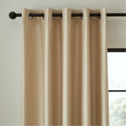 домашни,потреби,обзавеждане,и,меки,мебели,catherine,lansfield,faux,silk,blackout,thermal,eyelet,curtains,champagne,gold