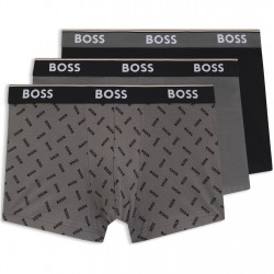 Боксерки Boss Trunk 3-Pack - Blk/Gry 060 боксерки,аксесоари,на,разпродажба,мъжко,бельо,boss,trunk,3,pack,blk,gry,060