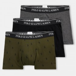 боксерки,всички,коледни,подаръци,мъжко,бельо,polo,ralph,lauren,men's,3,pack,cotton,trunks,blk,aop,gry