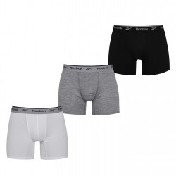 Мъжки боксерки Reebok 3 Pack Boxer Shorts Mens - Blk/Wht/Gry мъжки,боксерки,мъжко,лятно,бельо,reebok,3,pack,boxer,shorts,mens,blk,wht,gry