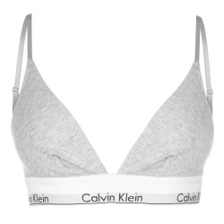 Calvin Klein Modern Cotton Triangle Bra - Grey Hthr дамско,бельо,calvin,klein,modern,cotton,triangle,bra,grey,hthr