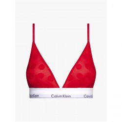 calvin,klein,cotton,triangle,bra,rouge,dot