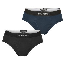 Слипове Tom Ford Mens Plain Cotton Briefs, 2-Pack - Black/Navy слипове,аксесоари,на,разпродажба,мъжко,бельо,tom,ford,men,s,plain,cotton,briefs,2,pack,black,navy