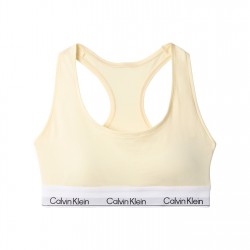 Бюстие Calvin Klein Modern Cotton Logo Bralette - Pear Sorbet бюстие,дамско,лятно,бельо,дамско,бельо,calvin,klein,modern,cotton,logo,bralette,pear,sorbet