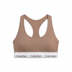 Бюстие Calvin Klein Modern Cotton Logo Bralette - Soft Mocha бюстие,дамско,бельо,calvin,klein,modern,cotton,logo,bralette,soft,mocha