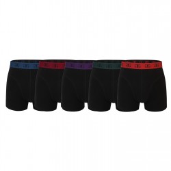 боксерки,мъжко,лятно,бельо,giorgio,mens,essential,5,pack,trunks,black,multi