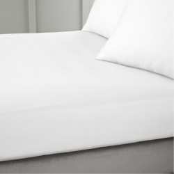 Bianca 400 Thread Count Cotton Sateen Fitted Sheet - White спално,бельо,и,комплекти,bianca,400,thread,count,cotton,sateen,fitted,sheet,white