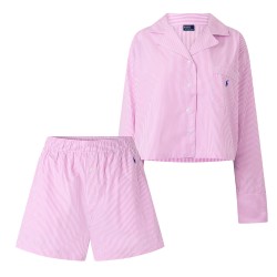 дамска,пижама,дамски,пижами,polo,ralph,lauren,women,s,crop,box,short,sleeve,pyjama,set,white,cl,v,m