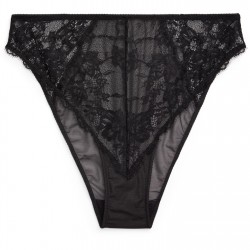 слипове,polo,ralph,lauren,women's,lace,high,waist,brief,onyx