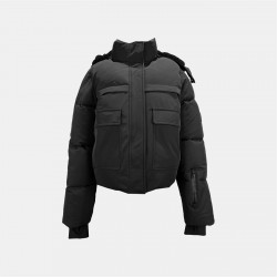 Яке Jack Wills Women's JW Cropped Puffer Insulated Ski Jacket - Black яке,дамски,жилетки,дамски,якета,и,палта,ски,якета,ски,дамски,зимни,обувки,дамски,ски,якета,jack,wills,women's,jw,cropped,puffer,insulated,ski,jacket,black