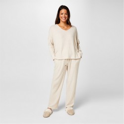 пижама,дамски,пижами,biba,biba,ribbed,pj,set,stone