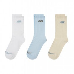 Чорапи New Balance Everyday Crew Socks 3-Pack Adults - White/Blu/Cream чорапи,чорапи,всички,чорапи,чорапи,за,всеки,ден,всички,чорапи,разпродажба,new,balance,дамски,чорапи,мъжки,чорапи,new,balance,everyday,crew,socks,3,pack,adu