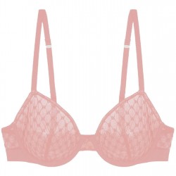 Wolford Logo Lace Underwire Bra - Pink аксесоари,на,разпродажба,wolford,logo,lace,underwire,bra,pink