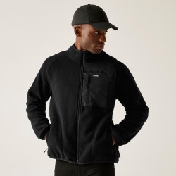 Regatta Mens Frankie Borg Full-Zip Fleece - Black мъжки,полари,regatta,mens,frankie,borg,full,zip,fleece,black