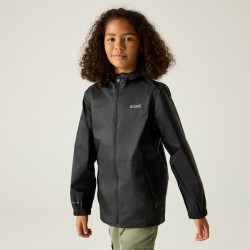 Детско непромокаемо яке Regatta Unisex Kids' Waterproof Jacket - Black детско,непромокаемо,яке,ученически,якета,туристическо,облекло,детски,якета,и,палта,детски,3/4,панталони,детски,водоустойчиви,детски,облекла,regatta,unisex,