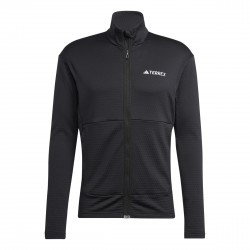 поларено,яке,мъжки,облекла,за,бягане,облекла,за,бягане,adidas,men,s,terrex,fleece,long,sleeve,slim,fit,performance,running,jacket,black