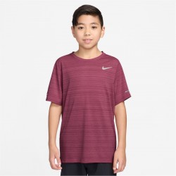 Nike Dri-FIT Miler Big Kids' (Boys') Training Top - Sweet Beet детски,3/4,панталони,детски,тениски,облекла,за,бягане,горнища,за,бягане,nike,dri,fit,miler,big,kids',(boys'),training,top,sweet,beet