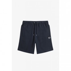 поларени,къси,панталони,мъжки,къси,панталони,fred,perry,men's,fleece,jogger,shorts,navy,608