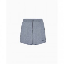 Поларени къси панталони Emporio Armani Men's Fleece Jogger Shorts - Grey Melange поларени,къси,панталони,мъжки,къси,панталони,emporio,armani,men's,fleece,jogger,shorts,grey,melange