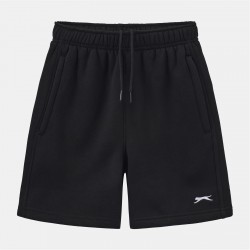 Slazenger Slaz Fleece Short Jn63 - Black дрехи,за,училище,ученическо,облекло,детски,къси,панталони,детски,3/4,панталони,slazenger,slaz,fleece,short,jn63,black