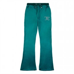 Анцуг JUICY COUTURE Girls Diamante Velour Bootcut Joggers - Green H58 анцуг,детски,3/4,панталони,juicy,couture,girls,diamante,velour,bootcut,joggers,green,h58
