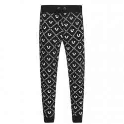 анцуг,мъжки,анцузи,мъжки,ежедневни,облекла,true,religion,all,over,logo,joggers,black,white