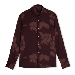 облекла,на,разпродажба,мъжки,ризи,ted,baker,tb,t,bobbio,flwscrib,sn41,maroon
