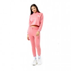 суичър,дрехи,за,училище,детски,3/4,панталони,детски,екипи,hype,kids,crop,pullover,hoodie,and,jogger,set,pink