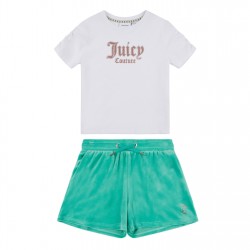 тениска,детски,3/4,панталони,juicy,couture,kids',diamante,logo,t,shirt,and,shorts,set,white,002