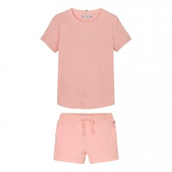 тениска,детски,3/4,панталони,tommy,hilfiger,kids',t,shirt,and,shorts,set,coral,ice,tkz