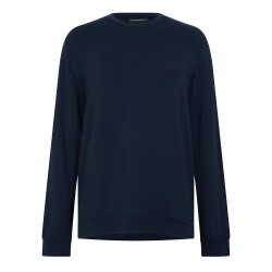Блуза Emporio Armani Mens Modal Cotton Crew-Neck Sweatshirt - Armani Blue блуза,мъжки,ежедневни,облекла,мъжки,горнища,с,качулка,emporio,armani,men,s,modal,cotton,crew,neck,sweatshirt,armani,blue