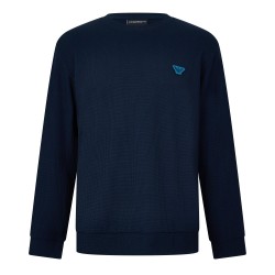 Блуза Emporio Armani Mens Waffle Cotton Sweatshirt - Armani Blue блуза,мъжки,ежедневни,облекла,мъжки,горнища,с,качулка,emporio,armani,men,s,waffle,cotton,sweatshirt,armani,blue
