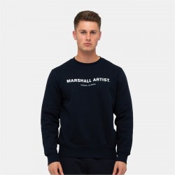 блуза,мъжки,блузи,marshall,artist,artist,stampa,crewneck,sweatshirt,navy