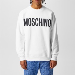 блуза,облекла,на,разпродажба,мъжки,ежедневни,облекла,мъжки,горнища,с,качулка,moschino,logo,sweatshirt,white