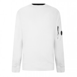 Блуза CP COMPANY Men's Lens Crew-neck Sweatshirt - White блуза,облекла,на,разпродажба,мъжки,ежедневни,облекла,мъжки,горнища,с,качулка,cp,company,men's,lens,crew,neck,sweatshirt,white