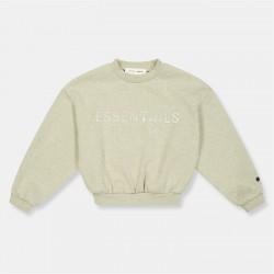 детска,блуза,детски,3/4,панталони,fear,of,god,essentials,unisex,crew,sweater,kids,size,heather,stone