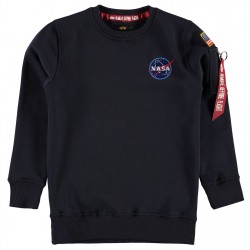 блуза,детски,облекла,alpha,industries,nasa,badge,crew,neck,sweater,rep,blue