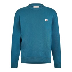 блуза,мъжки,горнища,с,качулка,calvin,klein,jeans,men,s,woven,box,crew,sweatshirt,blue,nomad