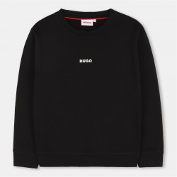 блуза,детски,облекла,hugo,kids',logo,crew,sweatshirt,black