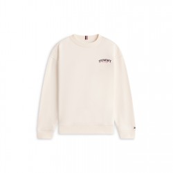 блуза,детски,3/4,панталони,детски,облекла,tommy,hilfiger,kids',monogram,crew,sweatshirt,ancient,white