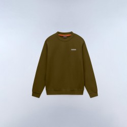 блуза,мъжки,горнища,с,качулка,napapijri,mens,small,box,cotton,crew,sweatshirt,dark,olive