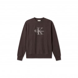 Блуза Calvin Klein Jeans Mens Terry Painted Crew Cotton Relaxed-Fit Sweatshirt - Black блуза,мъжки,ежедневни,облекла,мъжки,горнища,с,качулка,calvin,klein,jeans,men,s,terry,painted,crew,cotton,relaxed,fit,sweatshirt,black