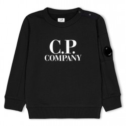Блуза CP COMPANY Boys' Logo Crew-neck Sweatshirt - Black 60100 блуза,детски,3/4,панталони,cp,company,boys',logo,crew,neck,sweatshirt,black,60100